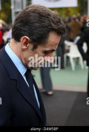 Le président français Nicolas Sarkozy assiste à la Conférence mondiale sur le climat COP15 à Copenhague, Danemark, 18 décembre 2009. La conférence se termine le 18 décembre et est entré dans sa phase cruciale. Photo : KAY NIETFELD Banque D'Images