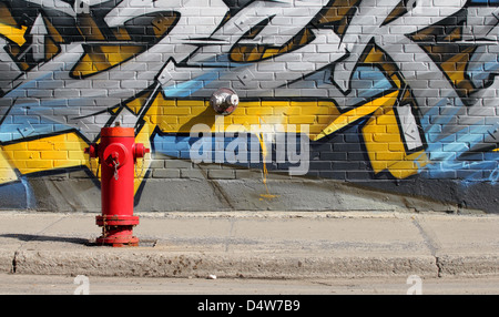 graffiti rue Banque D'Images