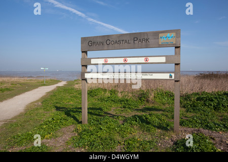 L'île de grain, nord du Kent, le site proposé pour l'aéroport surnommé Boris Island, Angleterre Royaume-Uni Banque D'Images