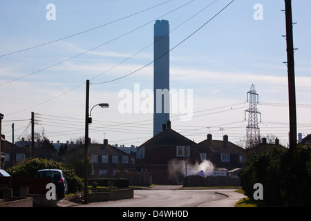 Dans les rues résidentielles, village du grain sur l'île de Grain, North Kent, l'emplacement proposé pour l'aéroport surnommé Boris Island en Angleterre Banque D'Images