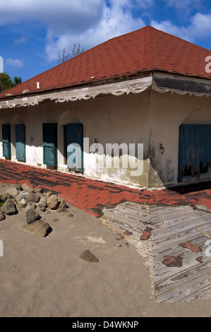 La dévastation de Plymouth et villes environnantes causé par le volcan de l'île de Montserrat dans les Caraïbes Banque D'Images