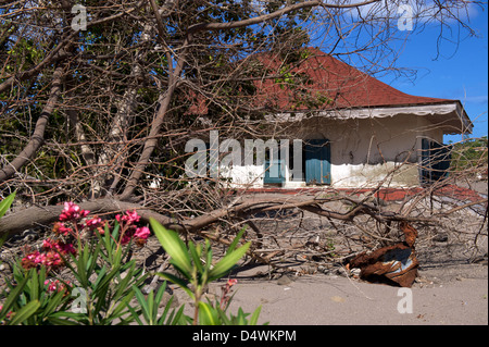 La dévastation de Plymouth et villes environnantes causé par le volcan de l'île de Montserrat dans les Caraïbes Banque D'Images