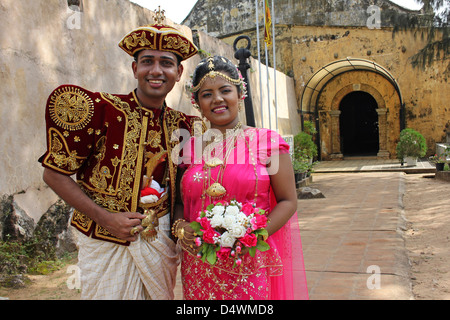 Couple de retour du Sri Lanka Banque D'Images