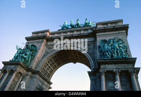 Soldats et marins Memorial Arch, Grand Army Plaza, à Brooklyn, New York Banque D'Images