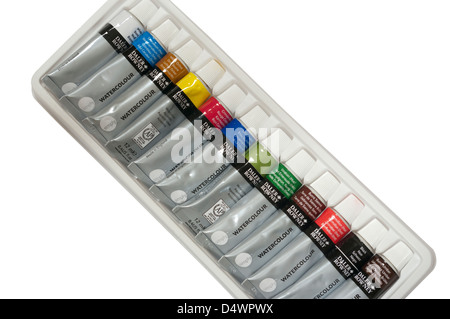 Tubes de peinture aquarelle Banque D'Images