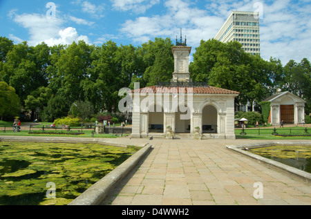 Étang couvert d'algues dans Hyde Park à Londres, Angleterre Banque D'Images