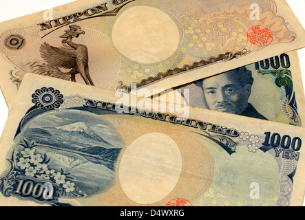 Billets de banque japonais Banque D'Images