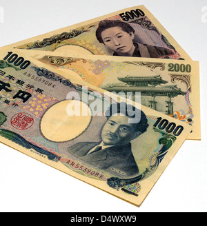 Billets de banque japonais Banque D'Images