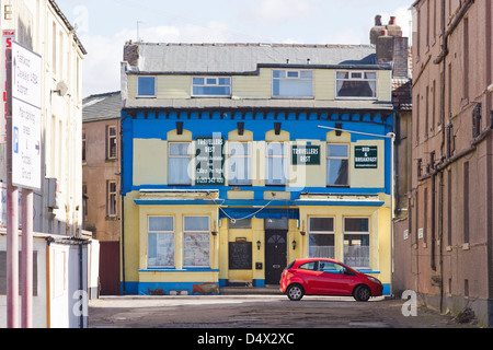 Le reste du voyageur hôtel dans une rue arrière de Blackpool, Lancashire, Angleterre Banque D'Images