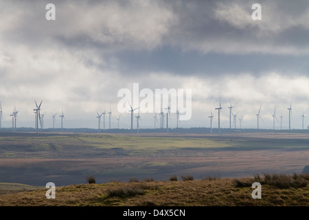 Une vue de la ferme éolienne de Whitelee ScottishPower, East Renfrewshire. Banque D'Images