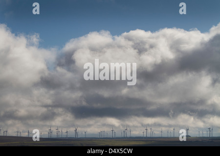 Une vue de la ferme éolienne de Whitelee ScottishPower, East Renfrewshire. Banque D'Images