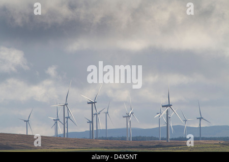 Une vue de la ferme éolienne de Whitelee ScottishPower, East Renfrewshire. Banque D'Images