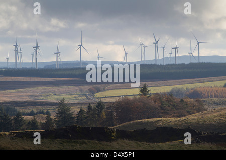 Une vue de la ferme éolienne de Whitelee ScottishPower, East Renfrewshire. Banque D'Images