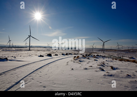 Une vue de la ferme éolienne de Whitelee ScottishPower, East Renfrewshire. Banque D'Images