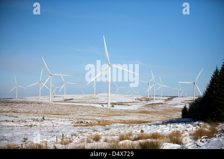 Une vue de la ferme éolienne de Whitelee ScottishPower, East Renfrewshire. Banque D'Images