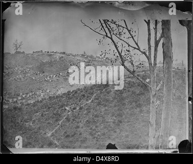 Une photographie des prisonniers confédérés dans un camp à belle Plain, en Virginie, pendant la guerre de Sécession, prise par Mathew Brady en 1864. Banque D'Images