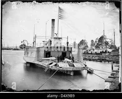 Ferry Boat modifié pour Gunboat, Pamunkey river, Va., 1864-65 Banque D'Images