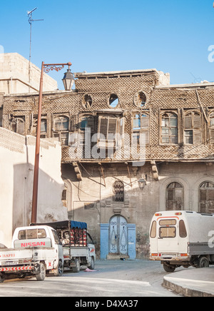 Maison traditionnelle à Damas Syrie street Banque D'Images