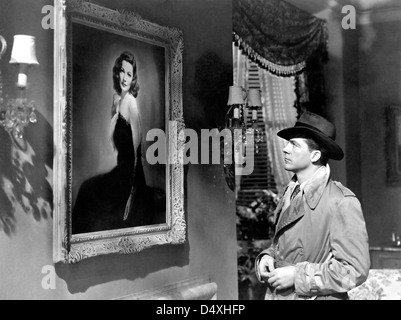 LAURA 1944 Twentieth Century Fox Film. Enquêtes Dana Andrews un portrait de Gene Tierney Banque D'Images