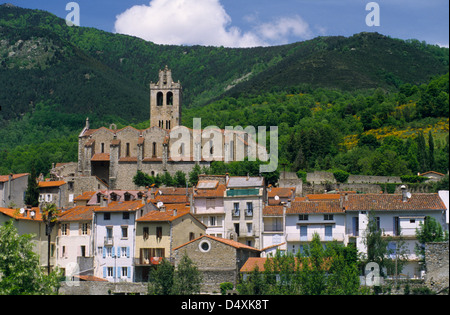 Saint Juste et Sainte Ruffine église de Prats de Mollo la Preste, Pyrénées Orientales, Languedoc-Roussillon, France Banque D'Images