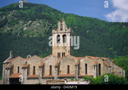 Saint Juste et Sainte Ruffine église de Prats de Mollo la Preste, Pyrénées Orientales, Languedoc-Roussillon, France Banque D'Images