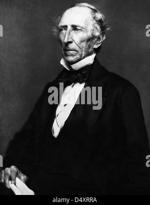 Photo portrait vintage de John Tyler (1790 – 1862) – le 10e président des États-Unis (1841 - 1845). Photo vers 1861. Banque D'Images