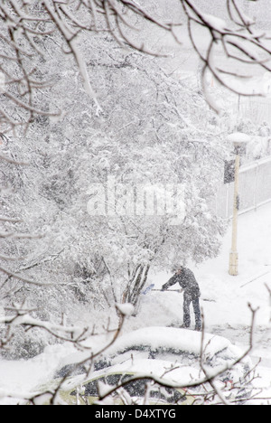 tempête de neige Banque D'Images