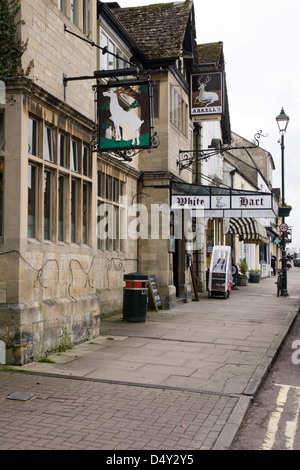 Le White Hart Hotel Cricklade, une petite ville dans le Wiltshire England UK Banque D'Images