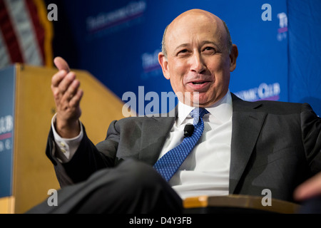 Lloyd Blankfein, président et chef de la direction de Goldman Sachs. Banque D'Images