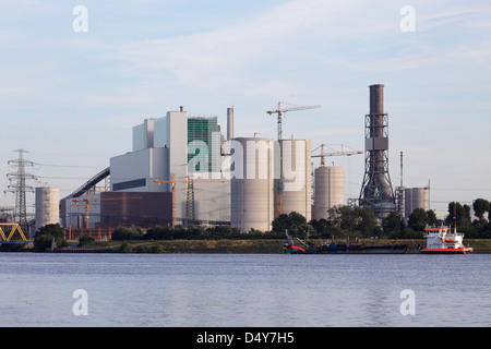 Hambourg, Allemagne, le charbon Moorburg jusqu Banque D'Images