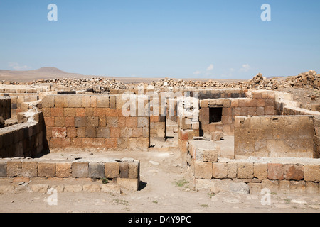 Ruines de maisons, ruines d'ani, Kars, au nord-est de l'Anatolie, Turquie, Asie Banque D'Images