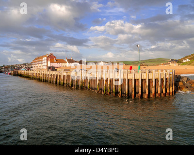 La côte jurassique à Bridport, Dorset, Angleterre, Royaume-Uni Banque D'Images