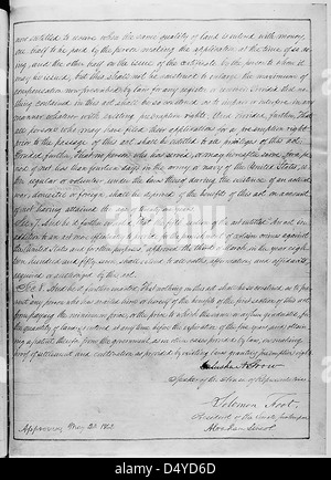 Loi du 20 mai 1862 (Homestead Act), Droit public 37-64 (12 392) STAT., 20/05/1862 - 20/05/1862, Page 4 de 4 Banque D'Images