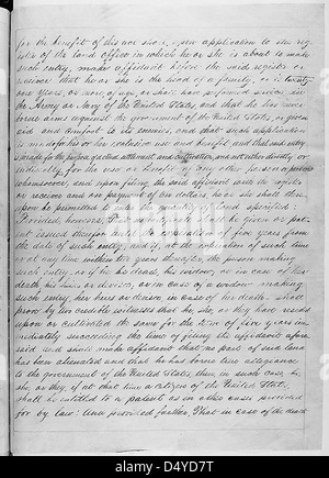 Loi du 20 mai 1862 (Homestead Act), Droit public 37-64 (12 392) STAT., 20/05/1862 - 20/05/1862, Page 2 de 4 Banque D'Images