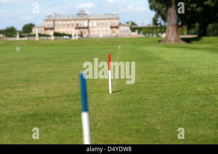 Le croquet au Wrest Park, Silsoe, Bedfordshire. Banque D'Images