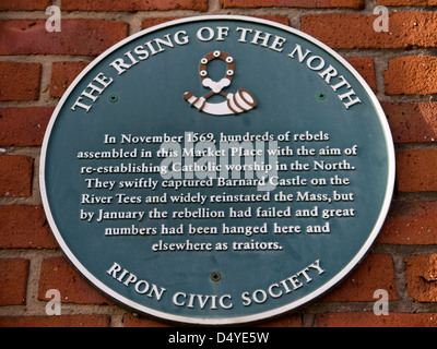 Signes en ville de Ripon North Yorkshire Angleterre Banque D'Images