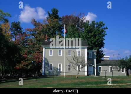 Elk281-1079 New Hampshire, Canterbury Shaker Village, Maison d'école, 1823 Banque D'Images