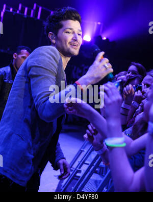 Le script joue Brighton Centre le 20/03/2013 à centre de Brighton, Brighton. Le Script sont un groupe de rock irlandais formé à Dublin en 2002. Basé à Londres. Les personnes sur la photo : Danny O'Donoghue. Photo par Julie Edwards Banque D'Images