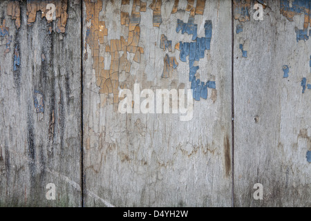 Peinture sur planches en bois déchiqueté, texture Banque D'Images