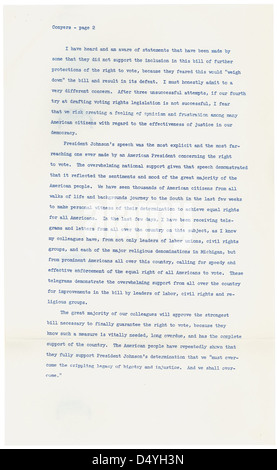 Déclaration du député John Conyers, Jr., sur la résolution 6400, 04/01/1965 (page 2 de 2) Banque D'Images