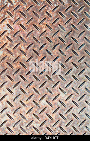 Détail de l'acier de qualité industrielle checkerplate Banque D'Images