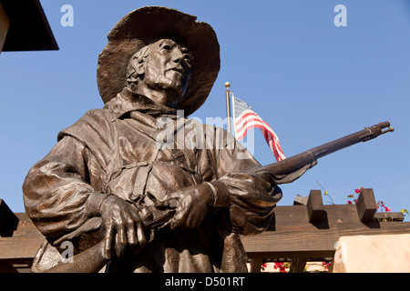 Statue d'un soldat du bataillon Mormon, site historique et centre des congrès, Vieille Ville, Parc d'État de San Diego, Californie, Banque D'Images