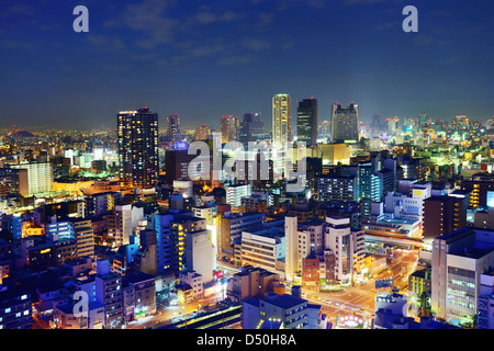 Un parc d'entreprises dans la région de Naniwa Ward, Osaka, Japon. Banque D'Images