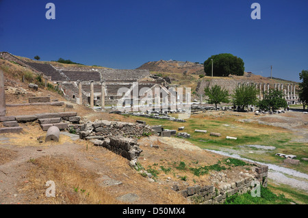 Sanctuaire d'Asclépios, Asclépiéion ville ancienne à Pergame, la Turquie. Banque D'Images