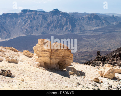 Canadas de Teide , vu de près du haut de la plus haute montagne, à Tenerife, Banque D'Images