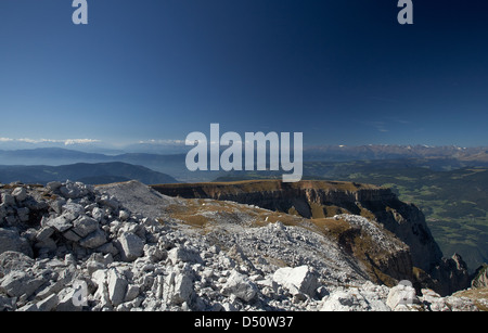 Compatsch, Italie, vue depuis le point le plus élevé du massif du Sciliar vers le sud-ouest Banque D'Images