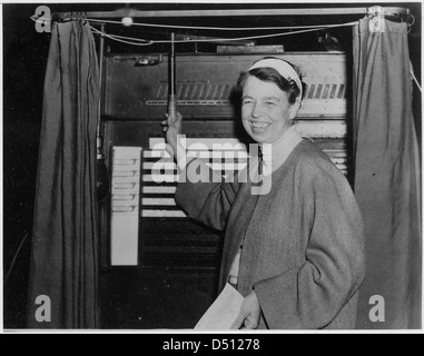 Votes Eleanor Roosevelt à Hyde Park, New York, 11/03/1936