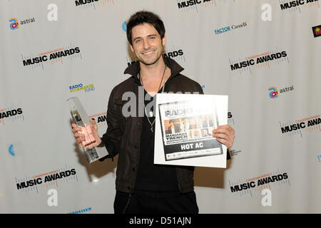 Le 20 mars 2013. Toronto, Canada. Prix de la musique de la Radio Canadienne Salle de presse photo. En photo, Jesse Lebelle. (DCP/BPF/N8N) Banque D'Images