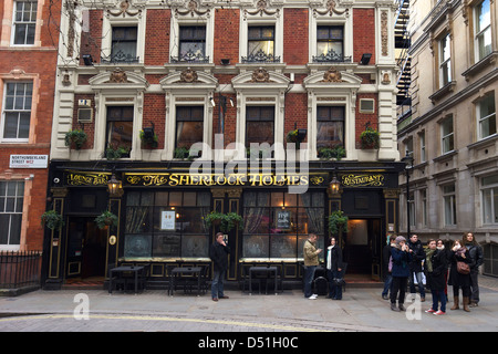 Sherlock Holmes Pub et Restaurant, Northumberland Street, Westminster, London, England, UK, FR Banque D'Images