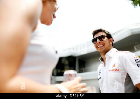 Sport Automobile : Championnat du Monde de Formule 1 de la FIA 2013, Grand Prix de Malaisie, # 6 Sergio Perez (MEX, Vodafone McLaren Mercedes), Banque D'Images